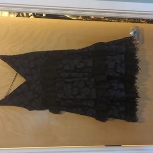 Kendall + Kylie Lace Baby Doll Dress in Navy